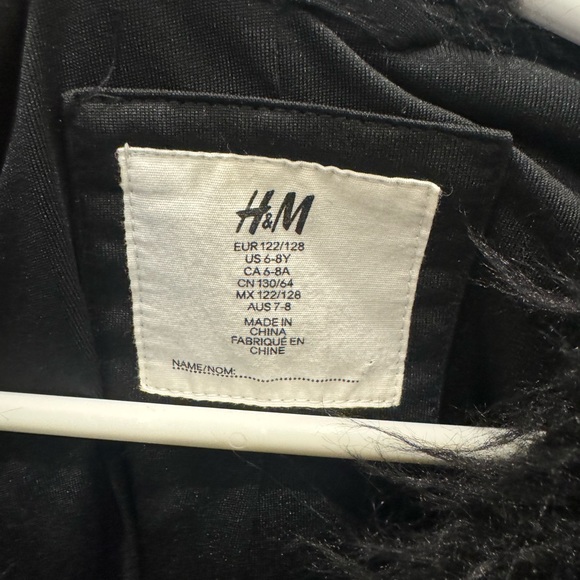 H&M girls teddy jacket black - Picture 3 of 3